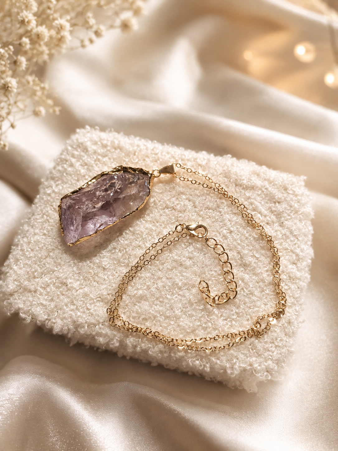 Amethist ketting goud nr 5