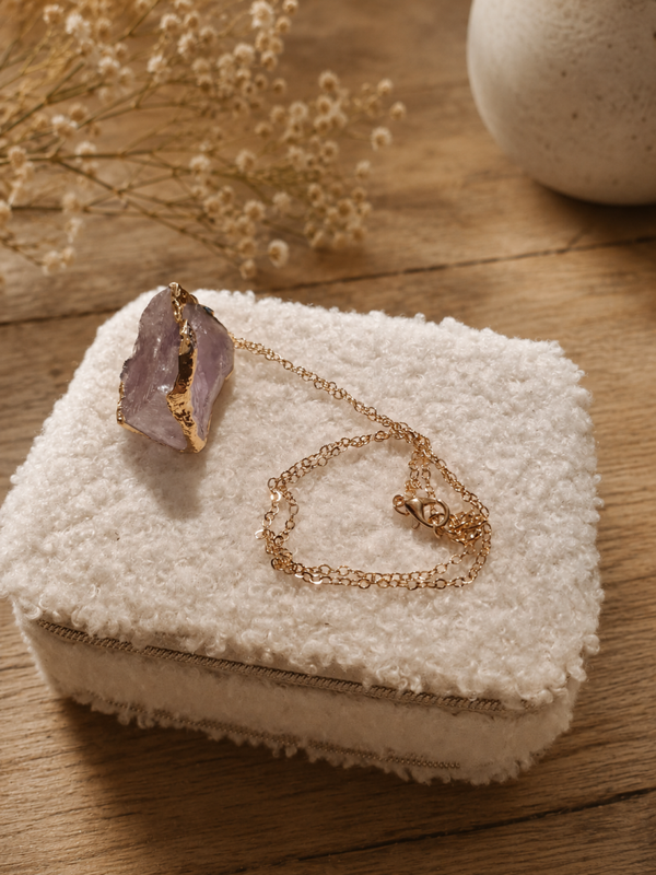 Amethist ketting goud nr 4