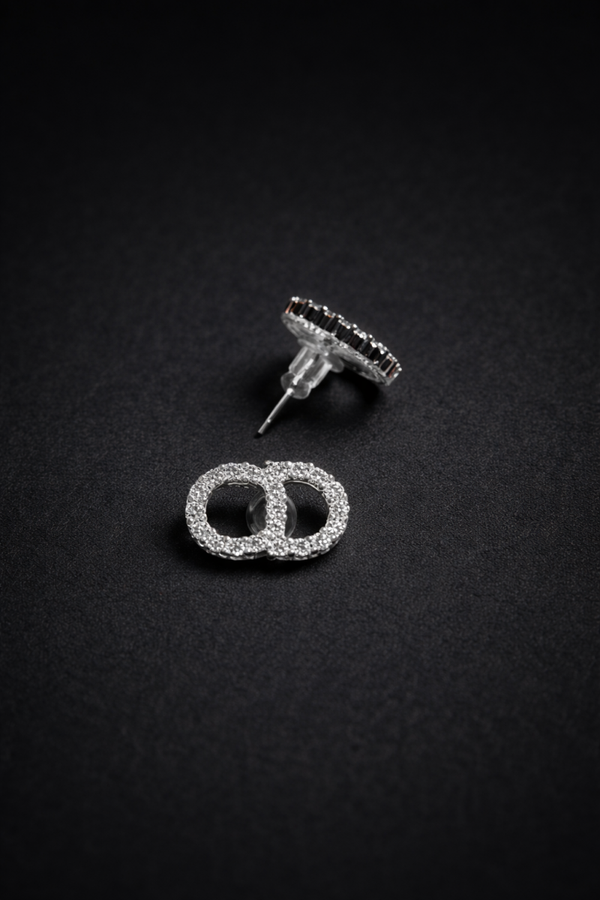 Dior oorknopjes 1:1 zilver