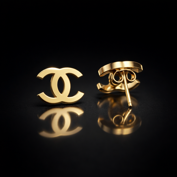 Chanel 1:1 gouden oorknopjes glad
