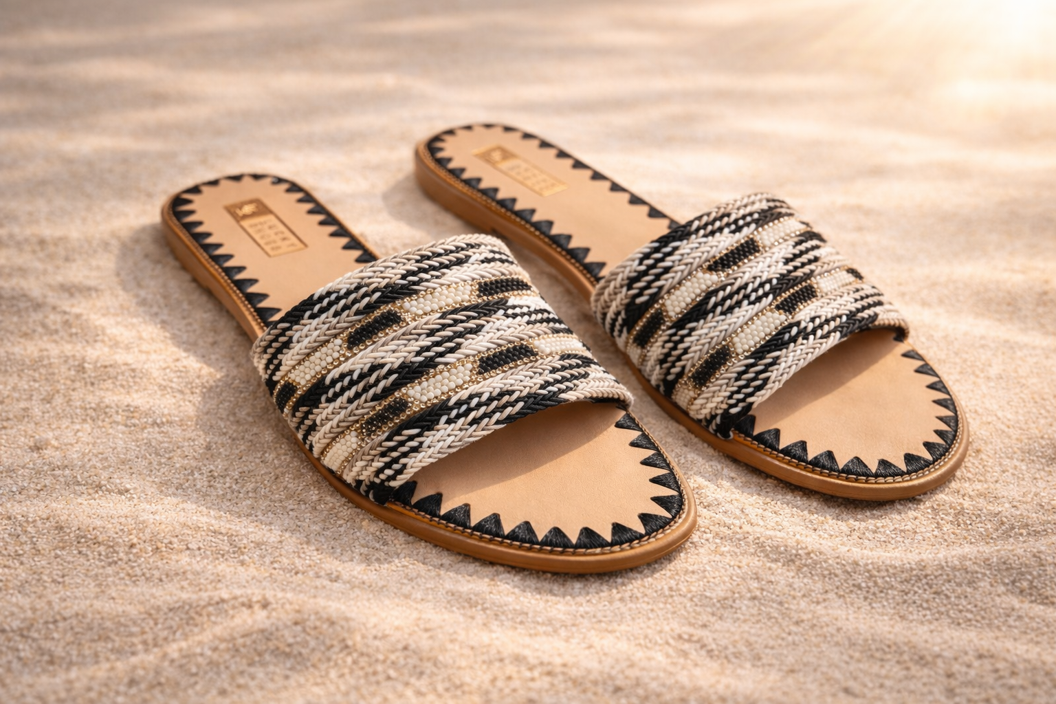 Zwarte ibiza slippers
