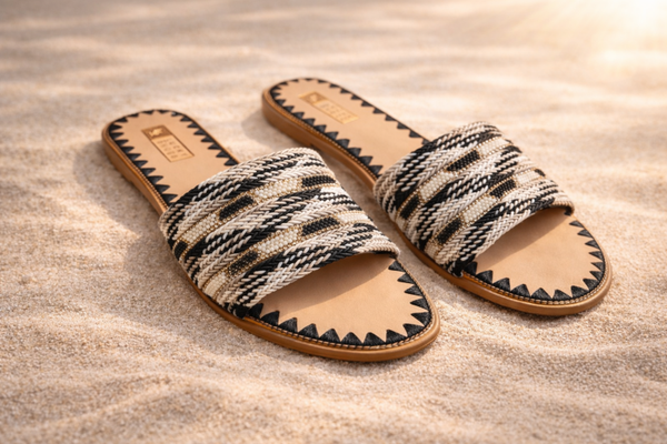 Zwarte ibiza slippers