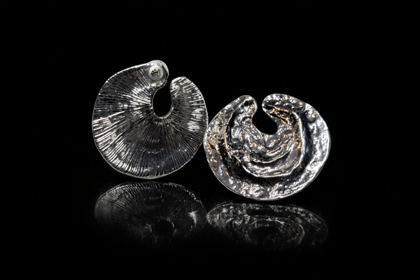 Ronde zilveren oorknoppen zilver