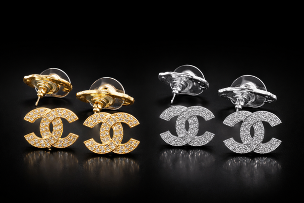 Chanel 1:1 oorknopjes goud en zilver