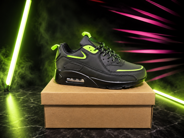 Sneakers zwart/groen