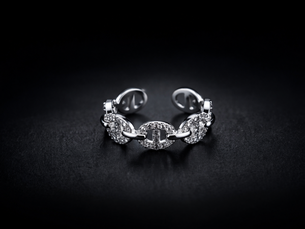 Dior 1:1 verstelbare ring zilver