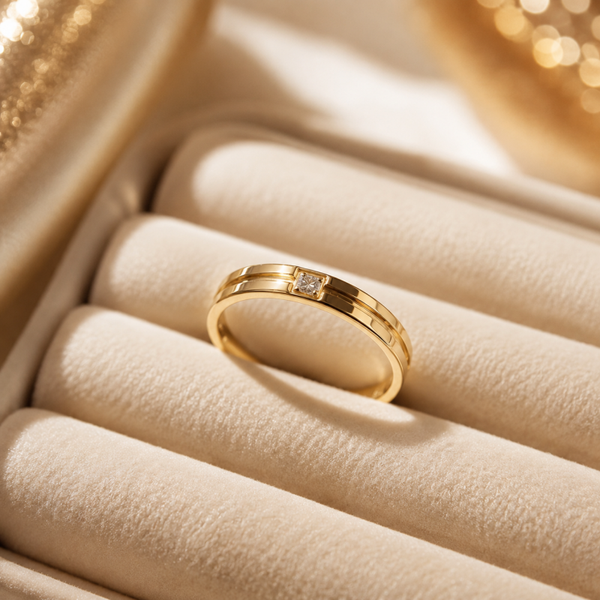 Ring streep 1 diamand