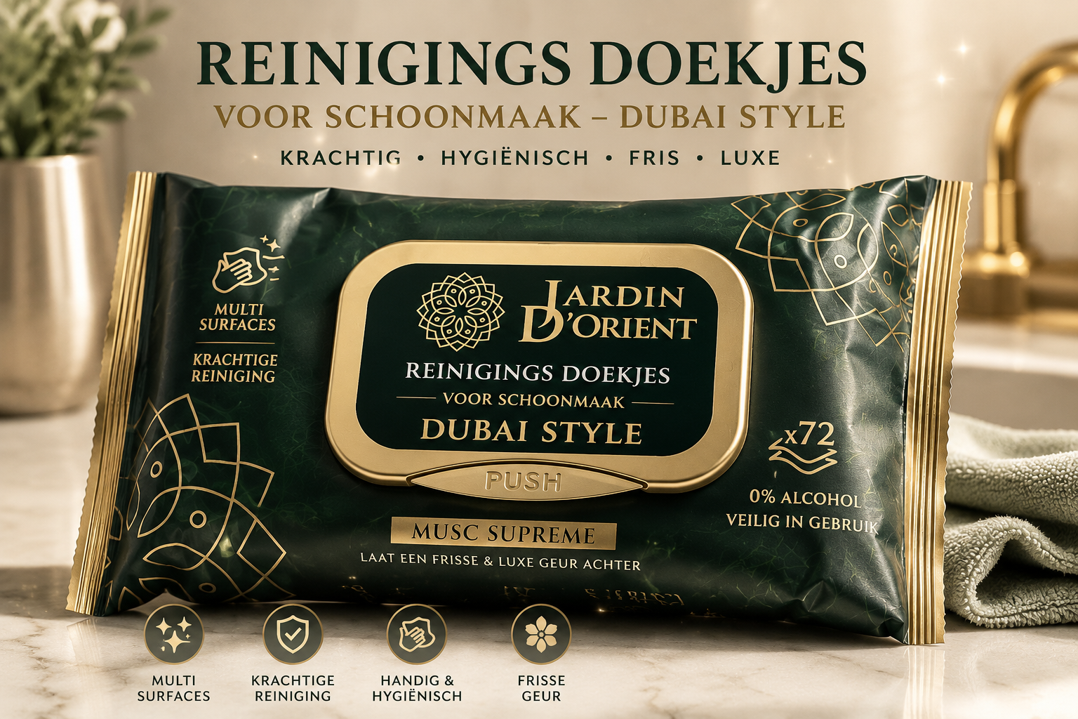 Schoon maak doekjes groen