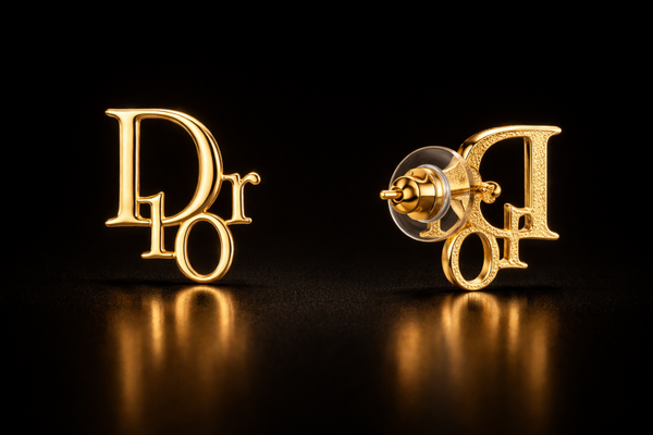 Dior 1:1 goud glad oorknopjes