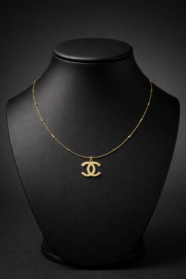 Chanel 1:1 ketting goud glad bolletjes