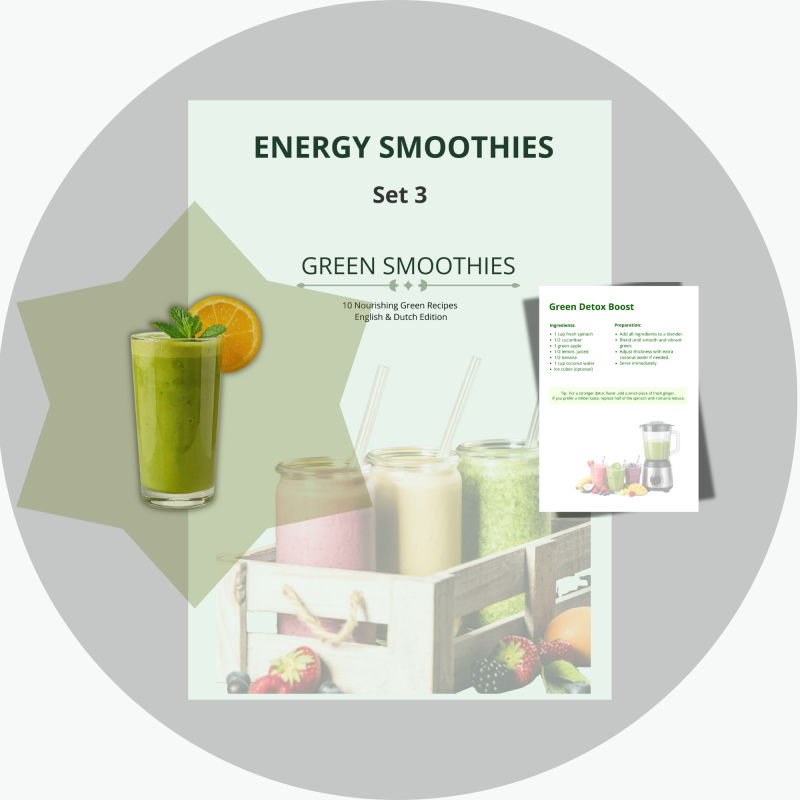 green energy smoothie recipe guide mockup