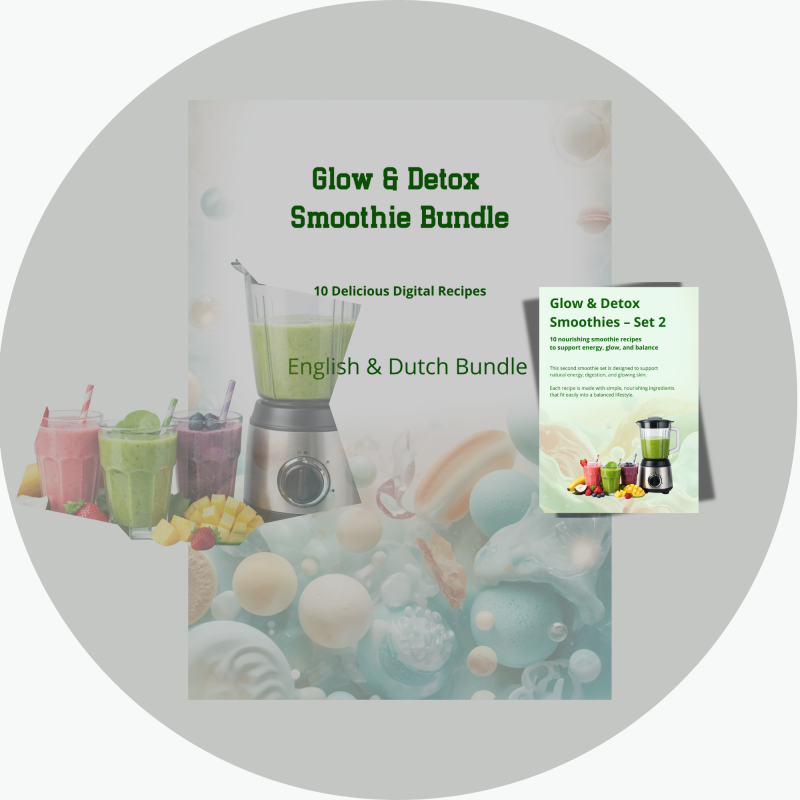 glow & detox smoothie recipe guide mockup