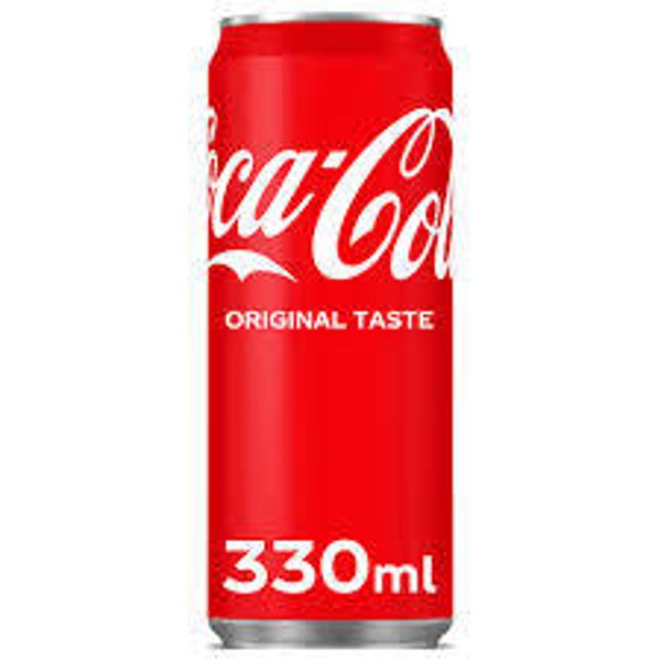 Coca cola blikje 330 ml.