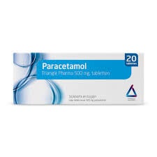 Paracetamol 500 mg 20 stuks.