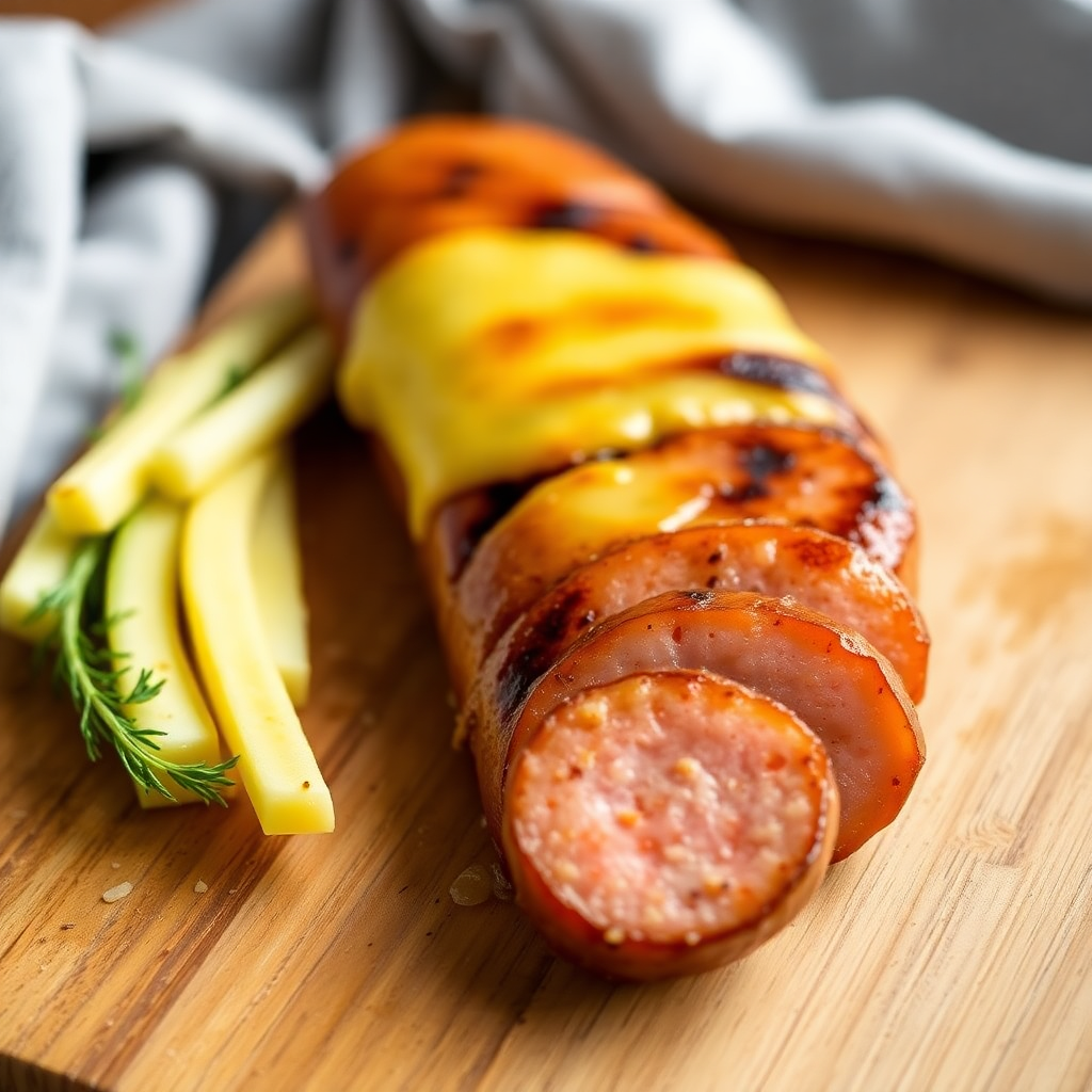 Zacht wit bolletje Grillworst.