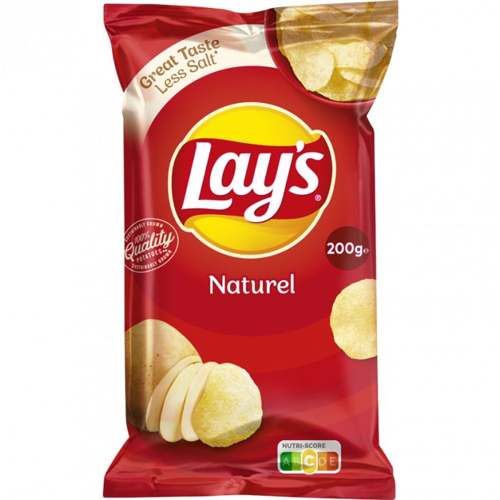 Lay's Naturel 200 gram.