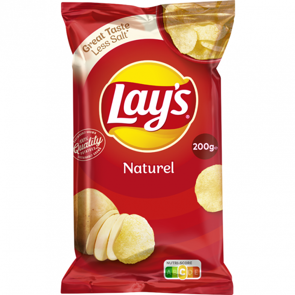 Lay's Naturel 200 gram.