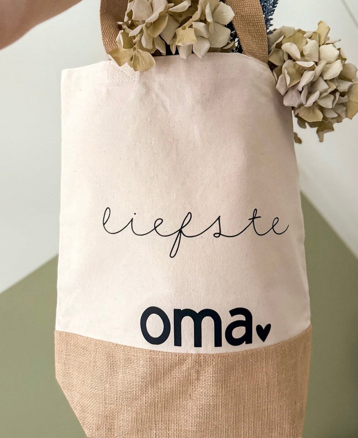 Canvas/jute tas 'Liefste Oma'
