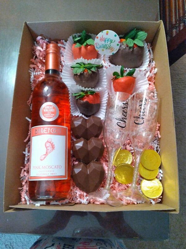 Wine and Chocolate Treat Box
