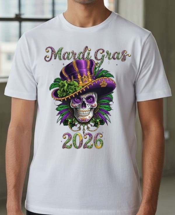 Mardi Gras Skull In Hat