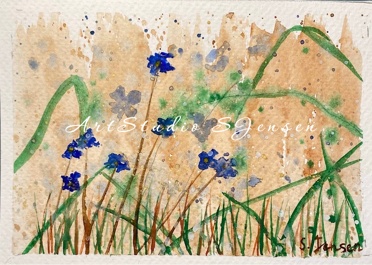 Original Hand-painted,signed,limited edition Postcard by S.Jensen