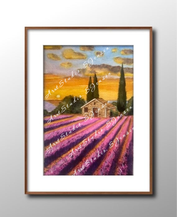 Colours in the vineyard- original Watercolor by S. Jensen