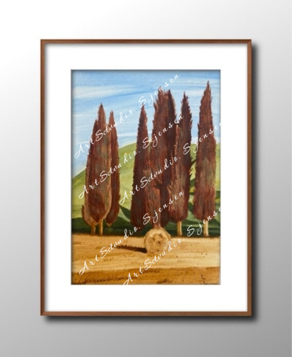 Wheat field- Original Water Color Painting by S.Jensen