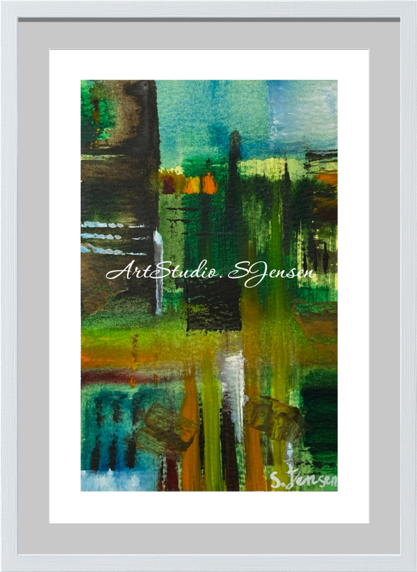 Abstract #3- Original Signed Abstract Watercolor Artwork by S.Jensen