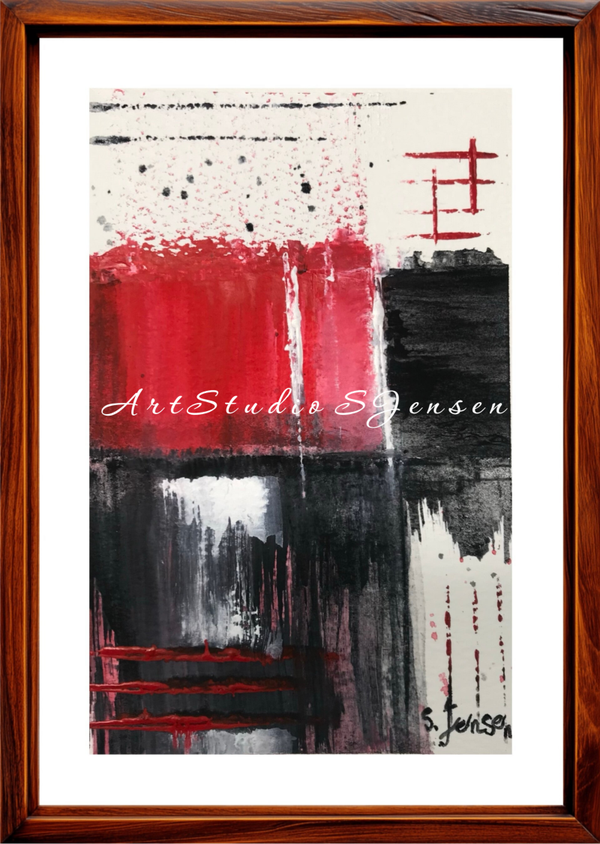 Abstract #2 - Original Signed Abstract Mixed Media Artwork by S.Jensen