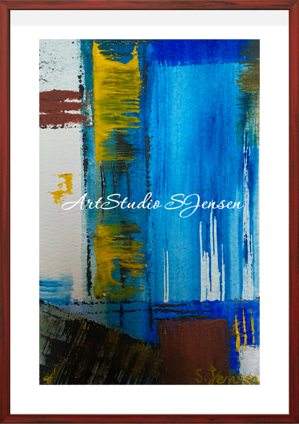 Abstract #4- Original Signed Abstract Watercolor Artwork by S.Jensen
