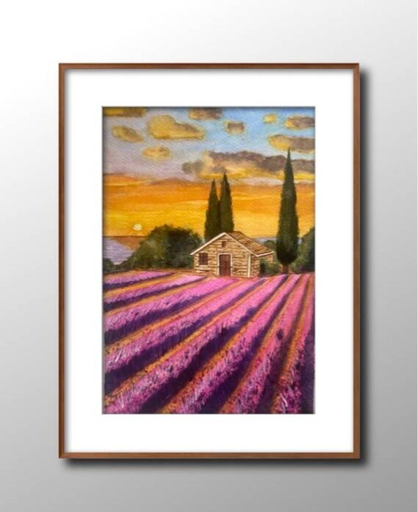 Colours in the vineyard- original Watercolor by S. Jensen