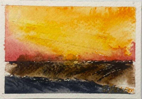 Original Hand-painted,signed,limited edition Postcard by S.Jensen