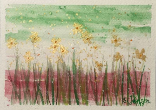 Original Hand-painted,signed,4 limited edition Postcard by S.Jensen