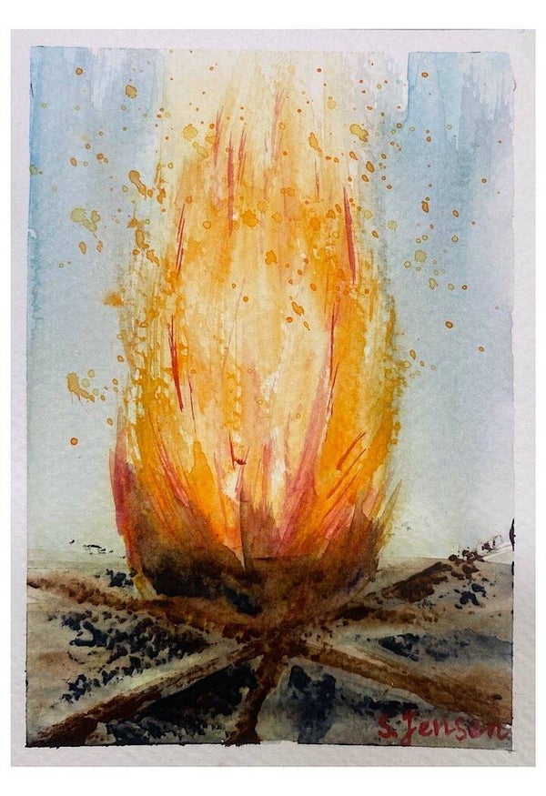 Original Hand-painted,signed,4 limited edition Postcard by S.Jensen