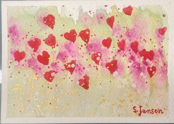 Original Hand-painted,signed,limited edition Postcard by S.Jensen