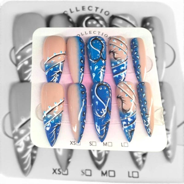 Blue paisley