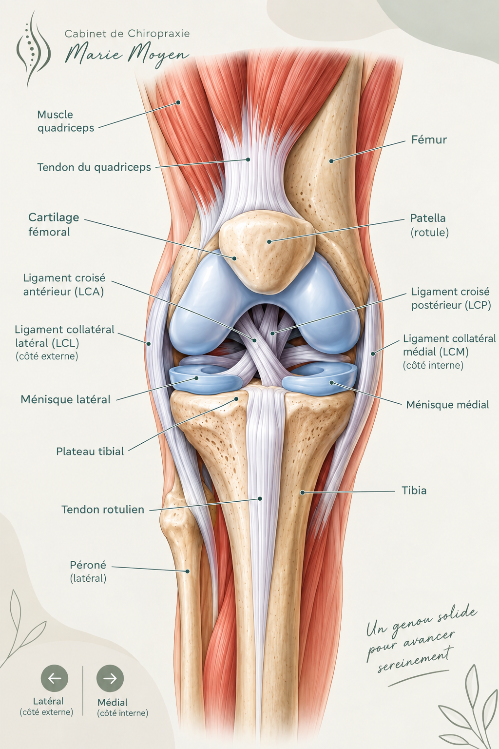 Anatomie du genou - chiropraxie Luxembourg 