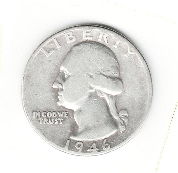 1946 P Washington Qtr - Circulated - 90% Silver - Classic Coins