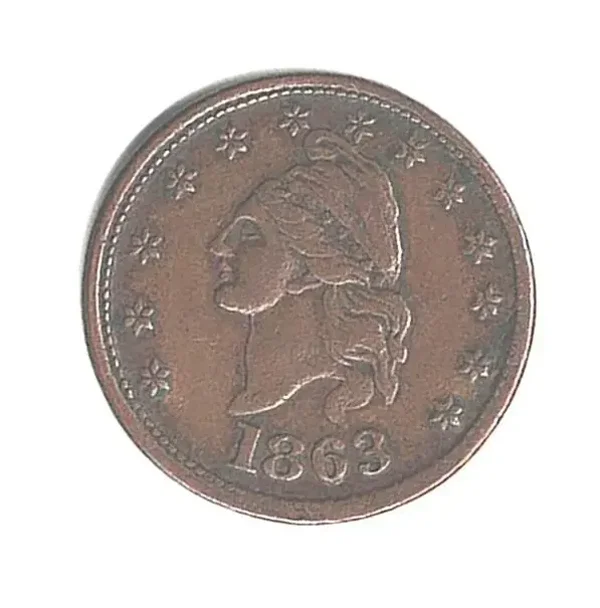 1863 I.O.U. 1 Cent - Civil War Token - Circulated - Classic Coins