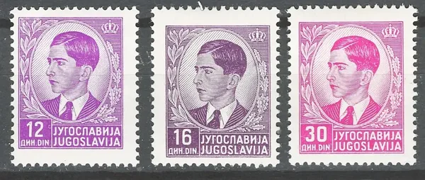 Yugoslavia #151, #152, #154 Mint Hinged -Issues of 1939/40 -Classic Stamps