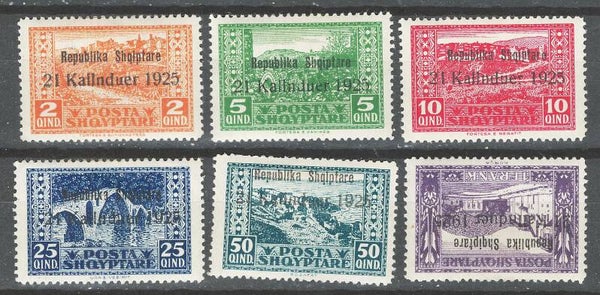 Albania #172 / #177 - Issues of 1925 - Mint Hinged - Classic Stamps