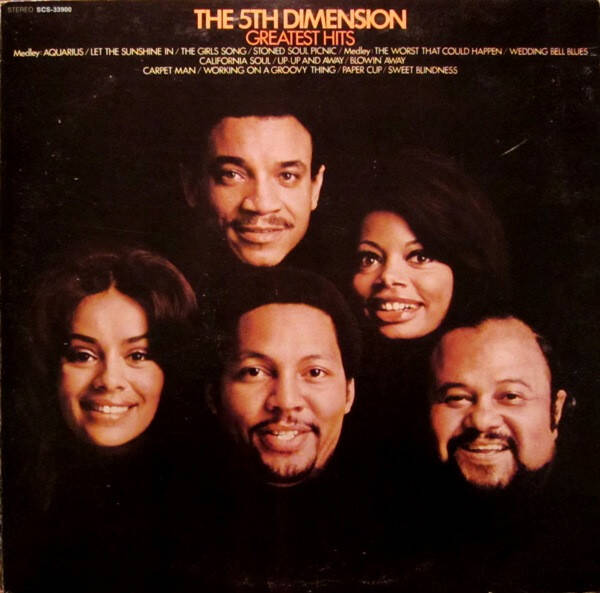 The Fifth Dimension - Greatest Hits - VG+ - Vintage Vinyl LP Album - Shipping Free
