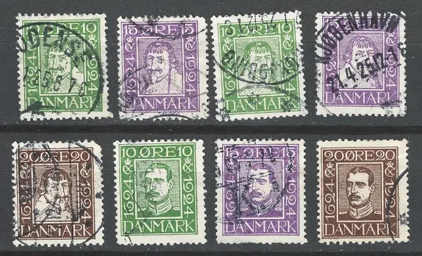 Denmark Short Set of 1924 - Used -Classic Stamps