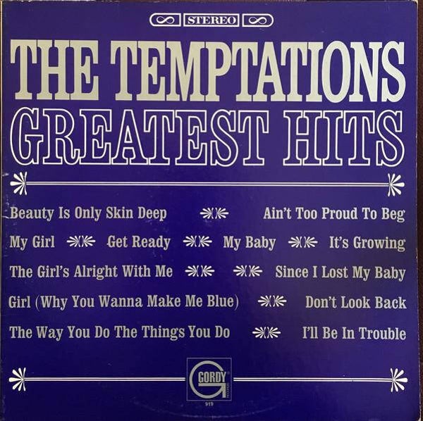 The Temptations - Greatest Hits - VG+Plus - Vintage Vinyl LP Record Album Stereo