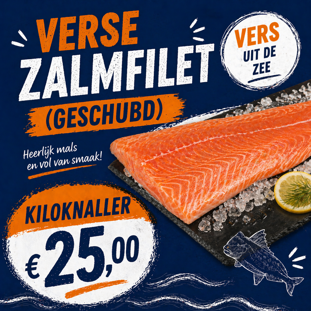 Zalmfilet met vel