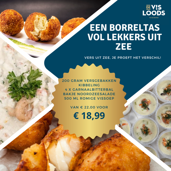 Borreltas vol lekkers uit zee