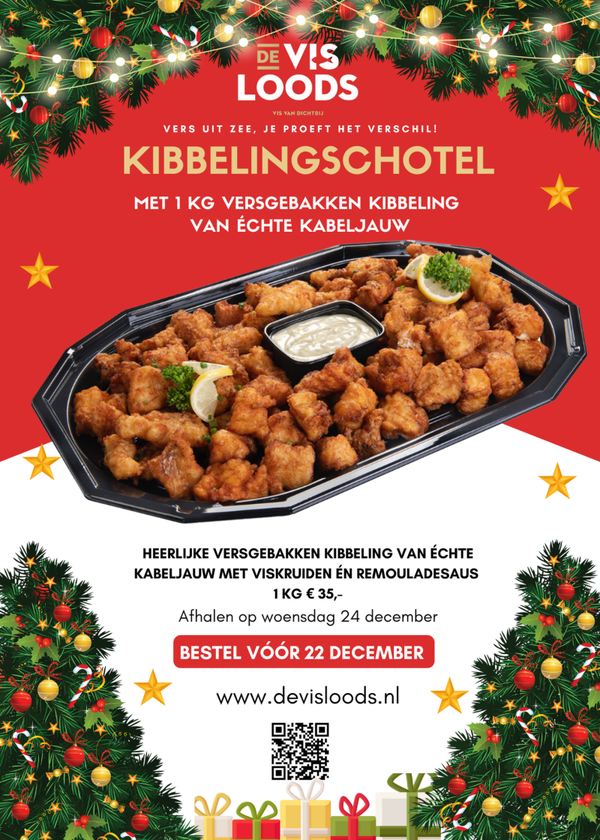 Kibbelingschotel (1 kg) VOOR KERST | Bestellen vóór 22 dec. | Afhalen op woensdag 24 dec.