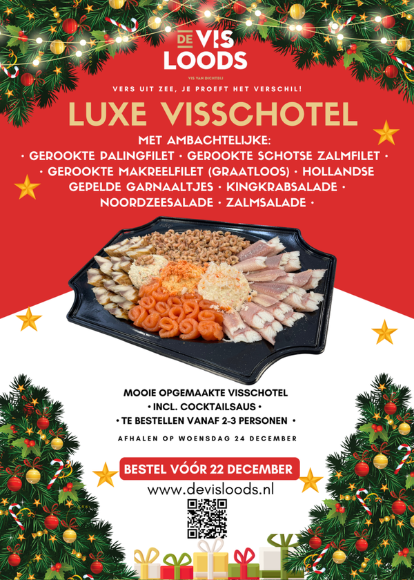 KERST | Ambachtelijke Luxe Visschotel | Bestellen vóór 22 dec. Afhalen op woensdag 24 dec.