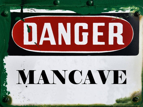 Metalen bord 30 x 40 cm "mancave"