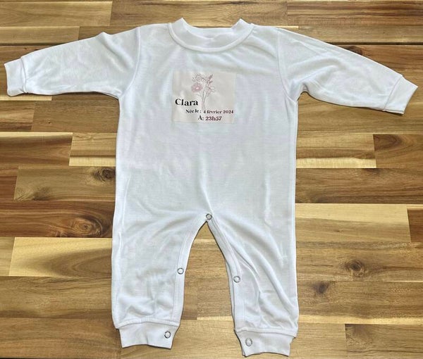 Vêtement de bébé personalisable